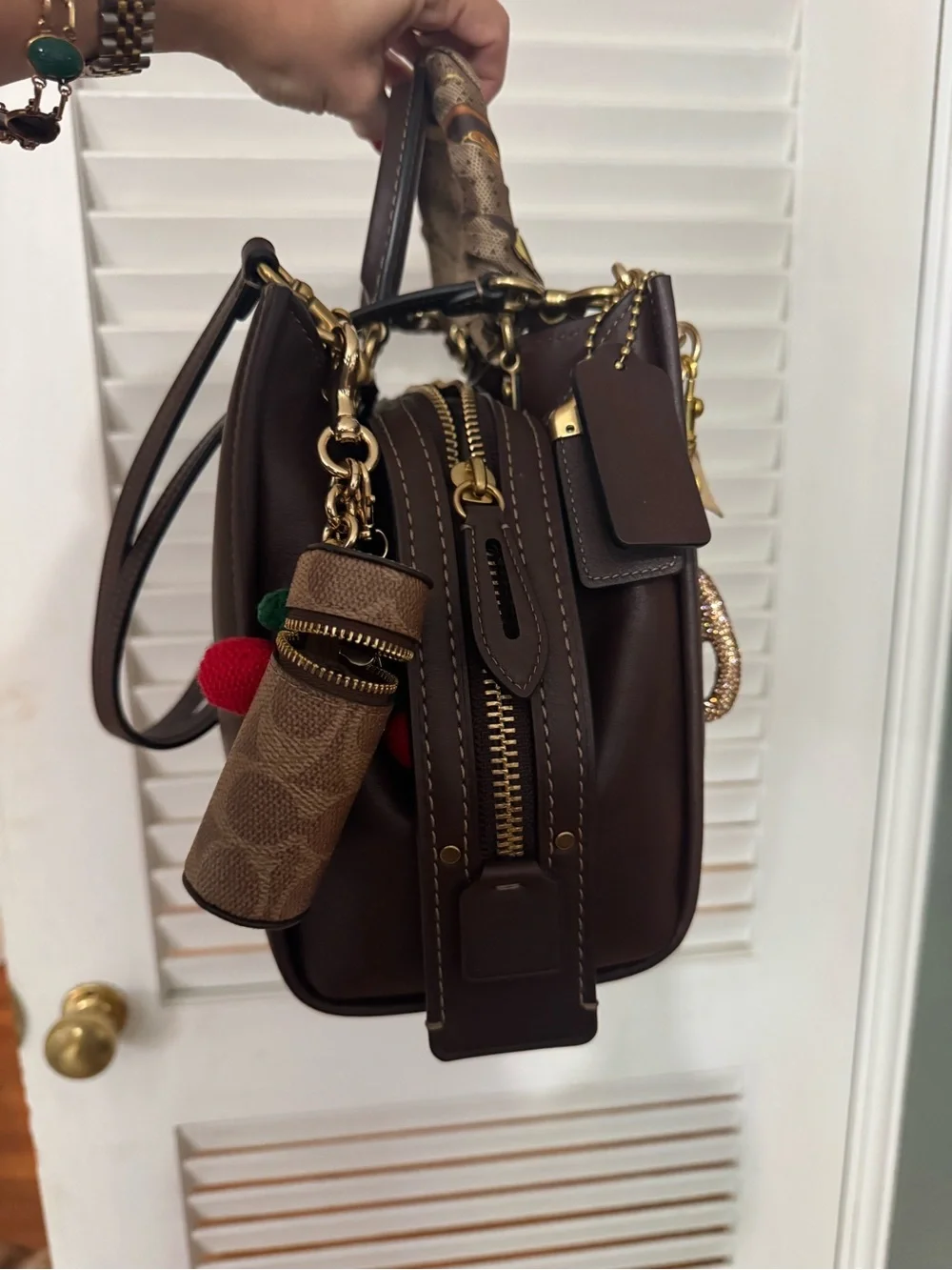 Coach Maple Rogue 31 Leather Satchel